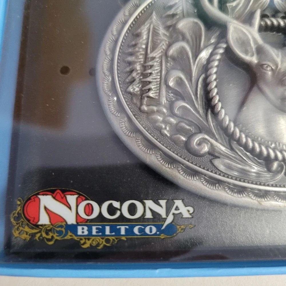 Nocona Belt Co Mens Silver Tone Deer Head Oval Western Belt Buckle 37901 Gift